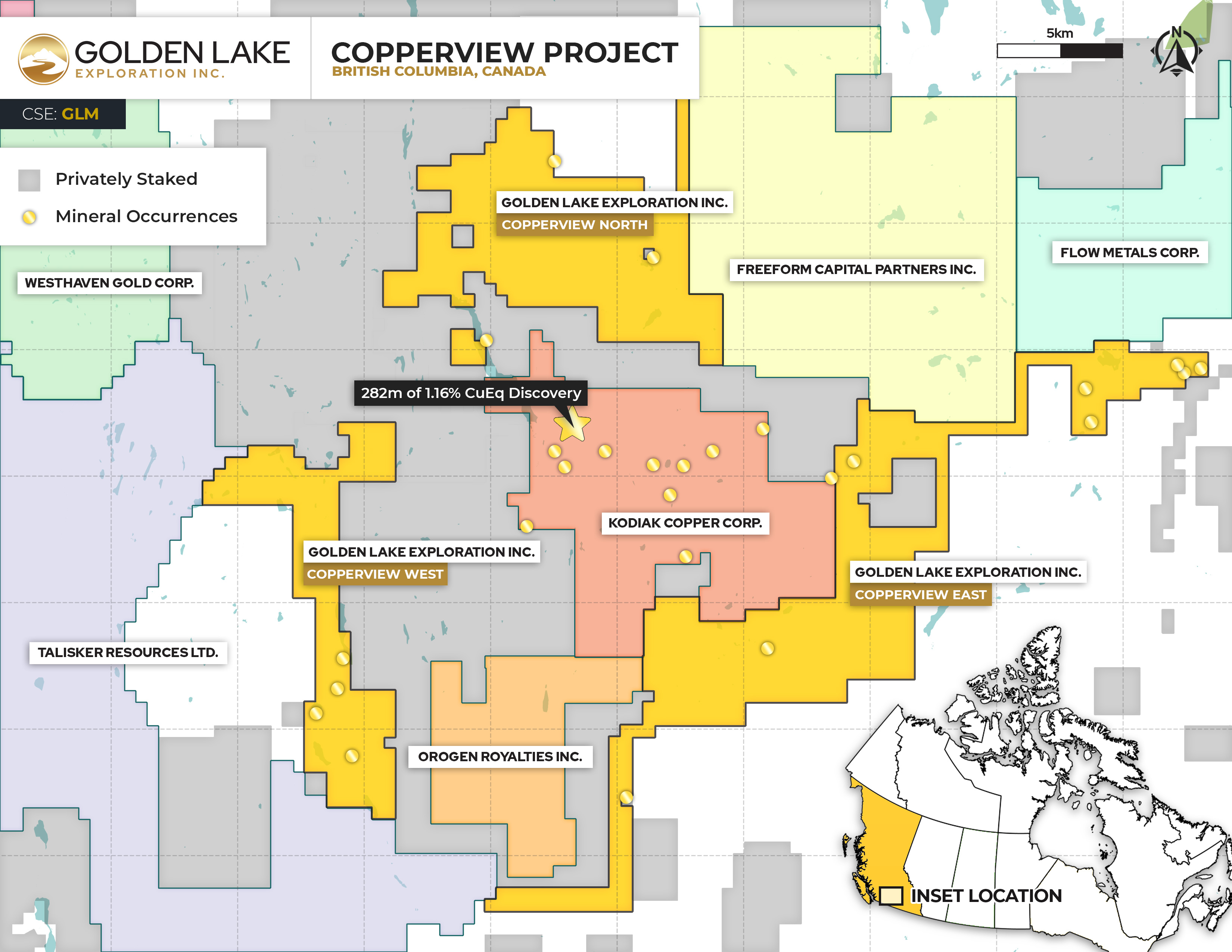 Figure 1. Location map of the Copperview Project